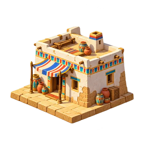 Ancient Egypt: Mud-brick house