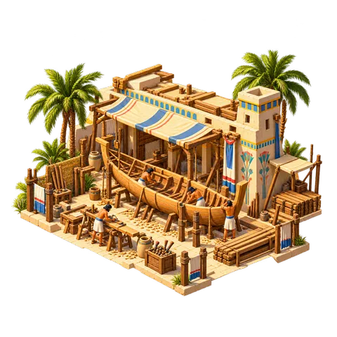Ancient Egypt: Boat workshop
