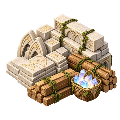 Elven Green World: Nature's materials