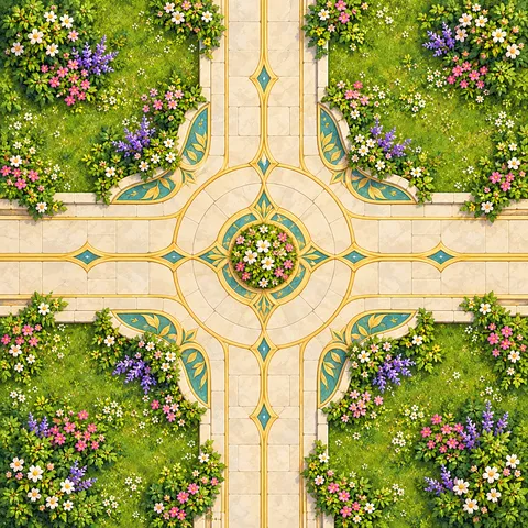 Elven Green World: Ground: crossroads