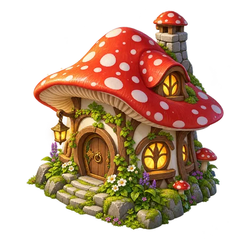 Elven Green World: Mushroom cottage