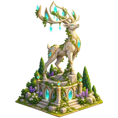 Elven Green World: Stag monument