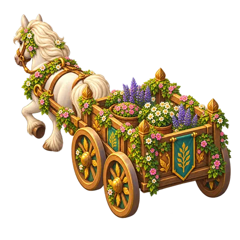 Elven Green World: Flower cart (back view)