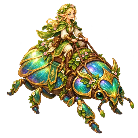 Elven Green World: Beetle rider