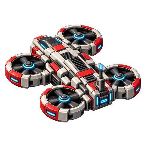 Robotic Future: Drone taxi (back view)