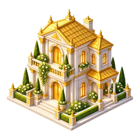 Heavenly City: Villa with a gold roof