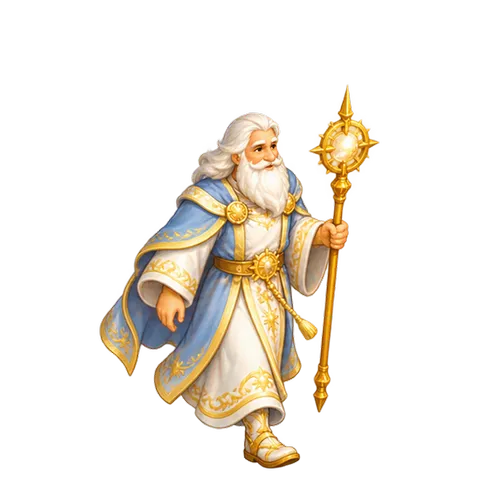 Heavenly City: Elder with a staff