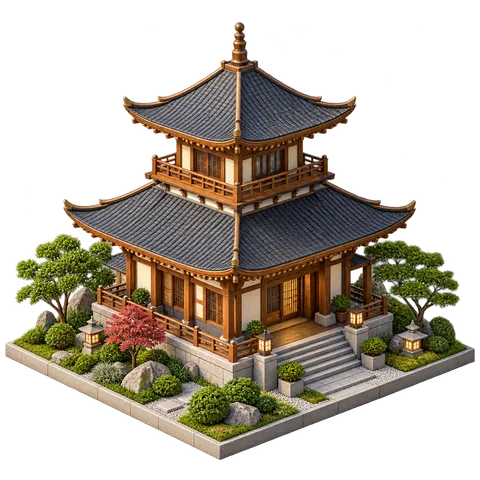 Modern Town: Pagoda-style pavilion