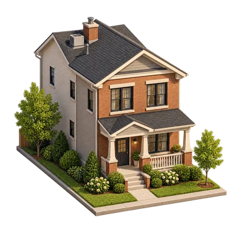 Modern Town: Brick family house