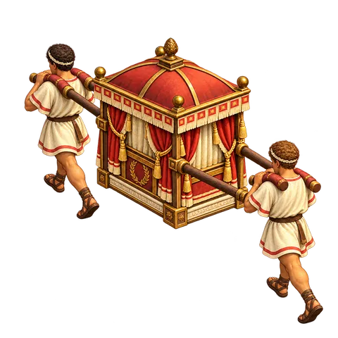 Ancient Rome: Litter (back view)
