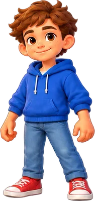 Boy in a blue hoodie