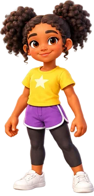 Girl in a yellow T-shirt