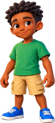 Boy in a green T-shirt