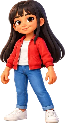 Girl in a red jacket