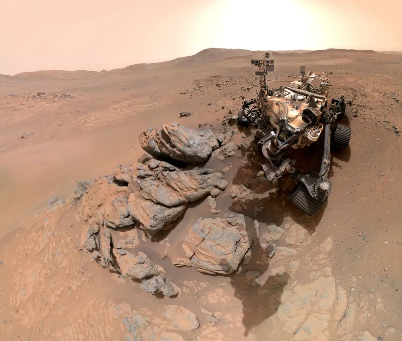 A selfie taken by the Perseverance rover on Mars.