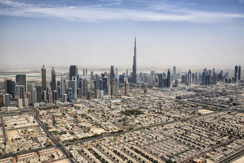 The Burj Khalifa in Dubai, the world's tallest building.