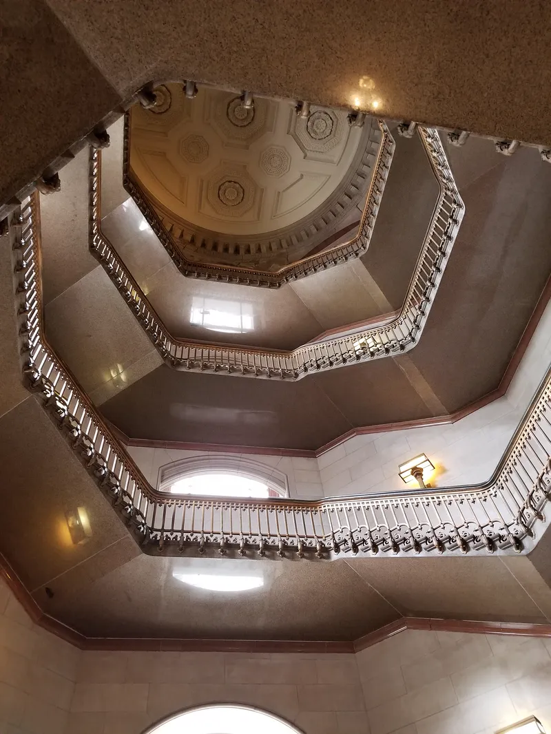 Inside the tower of Philadelphia City Hall, one of the largest city halls in the United States.