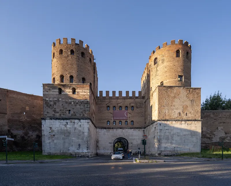 Porta San Sebastiano, where the Via Appia leaves Rome through the Aurelian Walls.