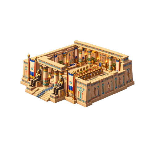 Feast hall in the Ancient Egypt city