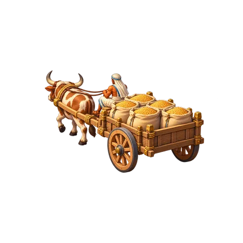 Back view of the ox cart (Ancient Egypt)