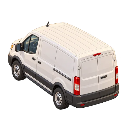 Back view of the delivery van (Modern Town)